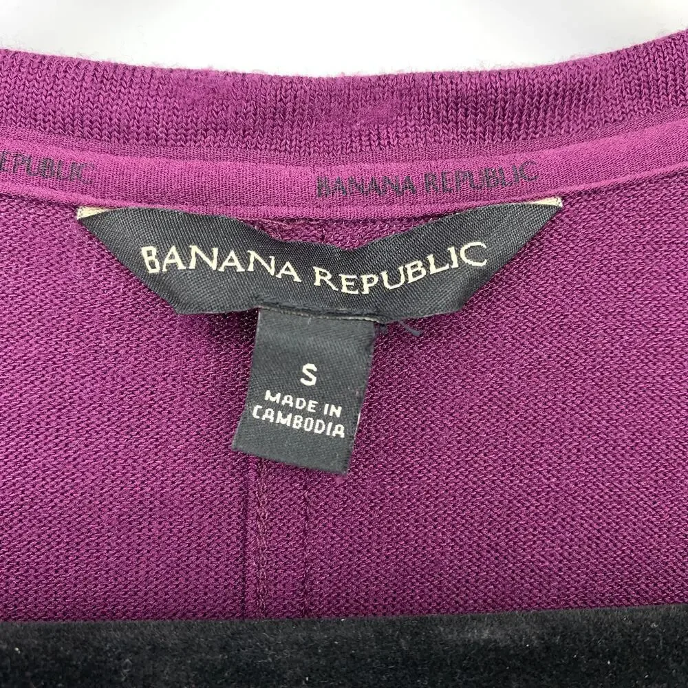 Banana Republic Long Sleeve Knit Top Womens Size Small Purple